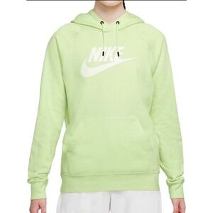 Nike Womens Sportswear Essential Pullover Hoodie Lime Ice XS BV4126 303 New
